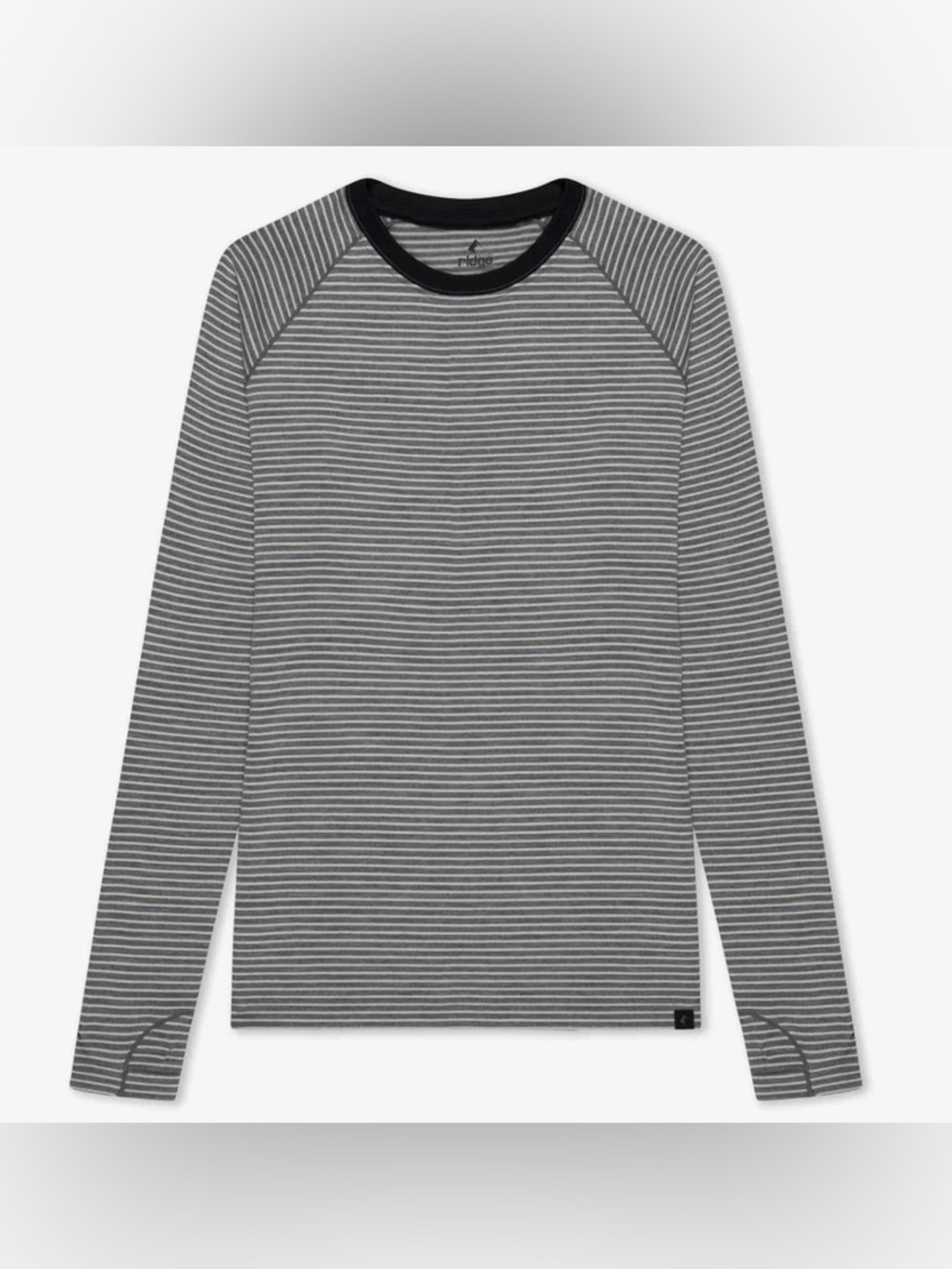 Ridge Inversion Heavyweight Crew Merino Wool Base Layer Shirt Grey Small NWT